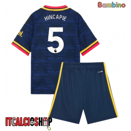 Arsenal Piero Hincapie #5 Seconda Maglia Bambino 2026-27 Manica Corta (+ Pantaloni corti)